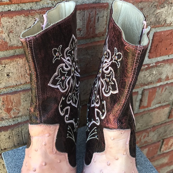 🚨B2G1 CAMILA Deep Berry Roses Pink Leather Pointy Toe Ankle Heeled Boots - Picture 8 of 15